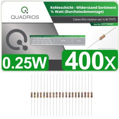 201711P001 Quadrios resistors set 400 pcs 5% 0.25W