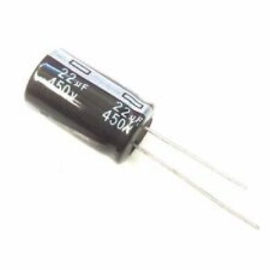 Electrolytic capacitor: 22uF 450V 105 ° C D16xL22 THT