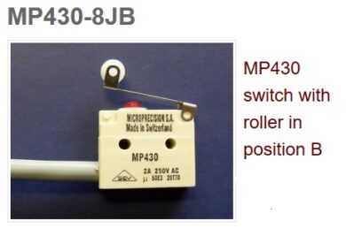Mikrospínač: MP430-8JBL/325/15PVC