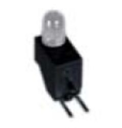 LED Halter: 09-0013-64 - ELMA LED Halter einreihig; 1x1 LED Blau 3mm; 20mA; 2,1mcd; SPQ 80pcs