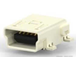 1734035-1 - AMP 1734035-1 USB-Einbaustecker Typ Mini-B Buchse, SMD, gewinkelt, 5-polig USB 2.0 Auf lagen in EU
