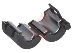 Snap Ferrite: 28A1507-0A2 - Laird: 28A1507-0A2 Ferrite Clamp On Cores CLAMP-ON d=7,00mm; 22,00x15,00x15,00mm (Impedance 25Mhz-56 Ohm; 100Mhz-123 Ohm; 300MHz-246 Ohm) SPQ:576pcs - black