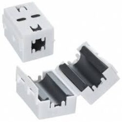Snap Ferrite: 28A2029-0A0 - Laird: 28A2029-0A0 Ferrite Clamp On Cores CLAMP-ON d=10,00mm; 32,77x22,28x21,84mm (Impedance 25Mhz-95 Ohm; 100Mhz-250 Ohm; 300MHz-420 Ohm) SPQ:150pcs - white