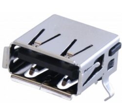 292303-1 - AMP 292303-1 USB chassis konektor typu A, připojení PCB, lomený, USB 2.0, 4pol Skladem v EU