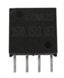 Comus Relé:  3570.1512.121 - Comus Rel: 3570.1512.121 Micro Mini SIP 1 forma A bez diody; 12VDC; Max. Spnac vkon 15W; Provozn teplota -40  C + 85  C; as provozu - vetn odskoku (typick) 0,35 ms