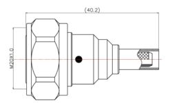 RF Connector 4.3-10-1101-TGN - 4.3-10-1101-TGN RF Connector 4.3-10 male for RG58