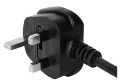 Power cord, UK, Plug Type G on C13-Connector, H05VV-F 3G1.0 mm2, black, 2,5 m - Power cord: SCHURTER 6044.0215 Power cord, UK, Plug Type G on C13-Connector, H05VV-F 3G1.0 mm2, black, 2,5 m