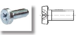 Screw: 61-260 ELMA - ELMA Earthing screw M4x10  Steel, nickel plated  61-260