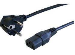 Power cord: FELLER VII-H05VVF3G100-C13/3,00M SW9005 - Netzkabel: FELLER VII-H05VVF3G100-C13/3,00M SW9005 Netzkabel, Europa, Steckertyp E + F auf C13-Stecker, H05VV-F 3G1,0 mm2, schwarz, 3 m