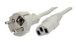 Power cord: FELLER VIIG-H05VVF3G100-C13/2,00M GR7032 - Netzkabel: FELLER VIIG-H05VVF3G100-C13/2,00M GR7032 Netzkabel, Europa, Steckertyp E + F auf C13-Stecker, H05VV-F 3G1,0 mm2, grau, 2 m