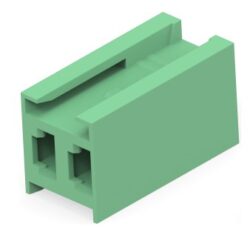 AMP-6-Housing - Plastic Housing 2P RM3,96mm for Crimp contacts Green