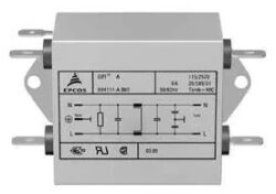 B84112B0000B120 - EPCOS B84112B0000B120 Power filter, 50 to 60 Hz, 20 A, 250 V (DC), 250 VAC, 1.8 mH, faston plug 6.3 mm
