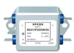 B84112G0000B060 - EPCOS B84112G0000B060 Power filter, 50 to 60 Hz, 6 A, 250 V (DC), 250 VAC, 3.3 mH, faston plug 6.3 mm