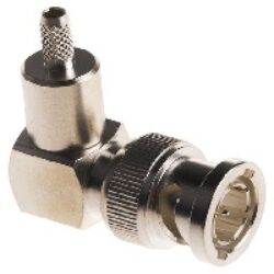 Coaxial Connector: BNC-1125-TGN - Schmid-M: R/A Crimp Plug/Male LMR400
