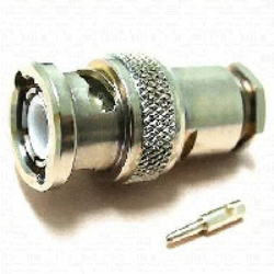 Coaxial Connector: BNC-2101-DGN - Schmid-M: Coaxial Connector BNC: Straight Clamp Plug/Male RG 58, 58A, 141A; Huber+Suhner 11 BNC-50-3-1/133 NE 22540045; Rosenberger 51 S 101-006 A4