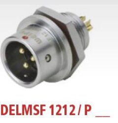 DELMSF1212/P3 with cap - DELTRON Panel-mount plug 3P IP67 SPQ:10