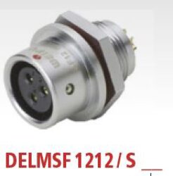 DELMSF1212/S3 with cap - DELTRON Panel-mount socket 3P IP67 SPQ:10