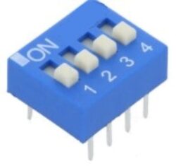 DIP switch DS1040-04-B-N - Schmid-M: DIP switch DS1040-04-B-N Number of poles: 4; ON OFF; 0.025A / 24VDC; Pos.: 4 ~ EDS104SZ ~ Grayhill 76SB04T ~ C&K BD04 ~ CTS 206-4ES ~ CUI Devices DS01-254-S-04BE