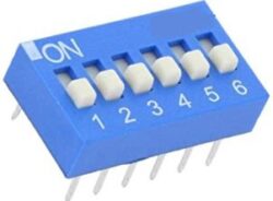 DIP switch DS1040-06-B-N - Schmid-M: DIP switch DS1040-06-B-N Number of poles: 6; ON OFF; 0.025A / 24VDC; Pos.: 6 ~ EDS106SZ ~ Grayhill 76SB06T ~ C&K BD06 ~ CTS 206-6ES ~ CUI Devices DS01-254-S-06BE