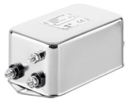 FN2020-16-06 - Schaffner 1-stupňový filtr FN2020-16-06, 50 až 400 Hz, 16 A, 250 V (DC), 250 VAC, 650 µH, faston plug 6,3 mm