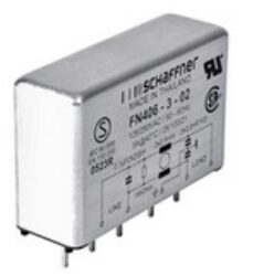FN406-0.5-02 - Schaffner PCB Filter FN406-0.5-02, 50 bis 400 Hz, 500 mA, 250 VAC, 24 mH, Leiterplattenanschluss