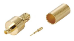 Koaxialsteckverbinder: MMCX-1108-TGG - Schmid-M: Koaxial Mikro-Miniatur-Verbinder MMCX  Kabelstecker geltet fr flexibel Kabel RG 58U, 58A/U, 141A/U