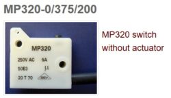 Mikrospínač: MP320-0/375/50PVC - Microprecision: Mikrospna MP320 170C zklad pvodn kabel PVC 0,5m