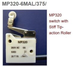 Mikroschalter: MP320-6MAL/375/100/SI - Microprecision: Mikroschalter  MP320 170C LEVER 6MAL CABLE Silicon 1m