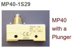 Mikroschalter: MP40-1S29 - Microprecision: Mikroschalter MP40 Plunger, Over-travel sr min. (2mm)