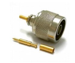 Coaxial Connector: N-1105-TGN - Schmid-M: RF Coaxial Connector N Male/Plug Crimp For Cable RG,223,58, 141, straight  ~ Huber Suhner 11 N-50-3-28/133NE 22642842 ~ Amphenol 122108RP