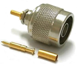 Coaxial Connector: N-1149-TGN - Schmid-M: RF Connector N Straight Plug Crimp for RG 178U, 196U