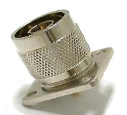 Coaxial Connector: N-3103-TGN - Schmid-M: RF Connector N Square Flange Plug/Male, solder pot contact