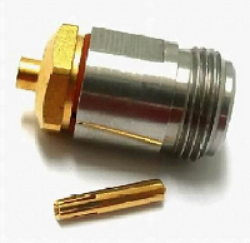 Vysokofrekvenční konektor: N-7204-TGN - Schmid-M: Vysokofrekvenční konektor N female/jack na Semi-rigid kabel RG 405/U (0.085); Huber+Suhner  21 N-50-2-14/133NE 22642666