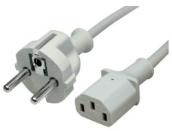 Power cord: VOLEX NEUSD3SW05G - Netzkabel: VOLEX NEUSD3SW05G Netzkabel, Europa, Stecker Typ E + F auf C13-Stecker, H05VV-F 3G0,75 mm2, grau, 0,5 m