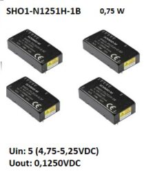 SHO1-N1251H-1B Hight Voltage DC/DC converter - Schmid-M SHO1-N1251H-1B Vysokonapov DC/DC mni, 0,75W, Uin: 5VDC (4,75~5,25) , Vstup: 1250VDC, DIP