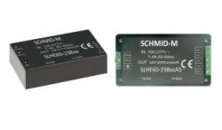 SLHE60-23B24 AC/DC converter - Schmid-M SLHE60-23B24 AC/DC converter 65W, Nominal Output Voltage 24V/2,5A, 85 - 305VAC or 100 - 430VDC Input voltage, 109.00 x 58.50 x 30.00 mm