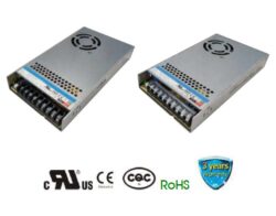 SLM350-12B05 Schmid-M - Schmid-M SLM350-12B05 AC/DC converter 300W, Nominal Output Voltage 5V/60A, Input voltage range: 176 - 264VAC or 240 - 370VDC Accepts AC or DC input (dual-use of same terminal), 215.00 mm x 115.00 mm x 30.00mm;  Weight 700g.