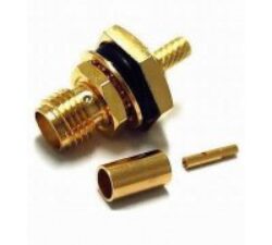 Coaxial Connector: SMA-1211-TGG - Schmid-M: SMA-1211-TGG RF Coaxial Connector SMA Female/Jack  Bulkhead Mount for cable RG174,188A,316 ~ Huber+Suhner 24 SMA-50-2-14/111NH 22651747 ~ Huber Suhner 24_SMA-50-2-46/133_NH 2264565 ~ Rosenberger 32K607-303L5  ~ Radiall R124312120W ~ Radiall R125272000W ~ Telegartner J01151A0059 ~ Amphenol SMA6411A43G150