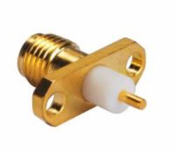 Coaxial Connector: SMA-3218-TGG - Schmid-M: RF Connector SMA 2 Hole Flange Jack Receptacle (contact vertical to panel)