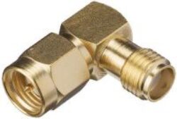 Coaxial Connector: SMA-601-TGG - Schmid-M: SMA-601-TGG RF Connector SMA Right Angle Male to Female R/A  Jack/Jack  ~ Huber Suhner 53_SMA-50-0-51/199_NE 22642655 ~ Rosenberger 32S221-K00L5 ~ Amphenol SMA5072A2-3GT50G-50 ~ Multicomp MP-19-20-TGG ~ Radiall R125771000