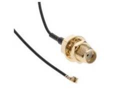 RF Paigtail SMA-X2-1.13-Cable-150mm-UFL - RF Paigtail SMA-X2-1.13-Kabel-150mm-UFL RF Pigtail SMA -FE (stnn W/O kontakt + matice + podloka) -U.FL
