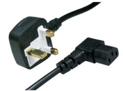 Power cord: VOLEX SUKAD3RW20B - Netzkabel: VOLEX SUKAD3RW20B Netzkabel, UK, Stecker Typ G auf C13-Stecker, H05VV-F 3G0,75 mm2, schwarz, 2 m
