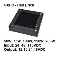 SYHD150-24S15 DC/DC Converter - Schmid-M: SYHD150-24S15 DC/DC Wandler Uin: 24VDC (18--36VDC) Uout:15VDC/6,67A, 150W, Half Brick, Isolation 1500Vdc