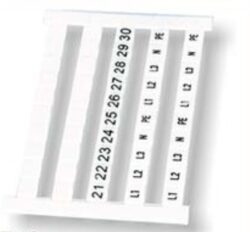 Popisové štítky: TZB4-50P-19-21A(H) - Degson: Popisov ttky TZB4-50P-19-21A(H) RM = 7,5mm; 50Pl, s slem 0
