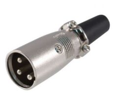 XLR connector: XLR188 - Schmid-M: XLR188; XLR Microphone XLR cable connector, 3-pin plug; Metal ~ MC-104-3P-EN