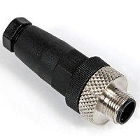 M12 plug / male for Cable screwing
