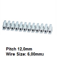 Klemmenblcke Schraubstreifen  RM12,0mm Wire size:6,00mm2