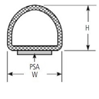 EMC Knitted Conductive Gasket D-profile Hollow