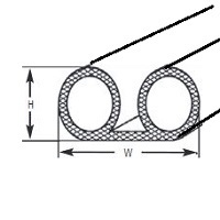 EMC Knitted Conductive Gasket Double Round without Core