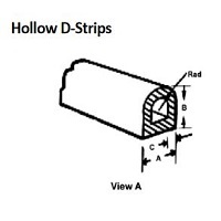EMC elastomer Hollow D-Strips